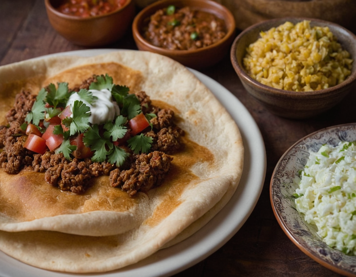 Traditional chalupas served with various toppings 